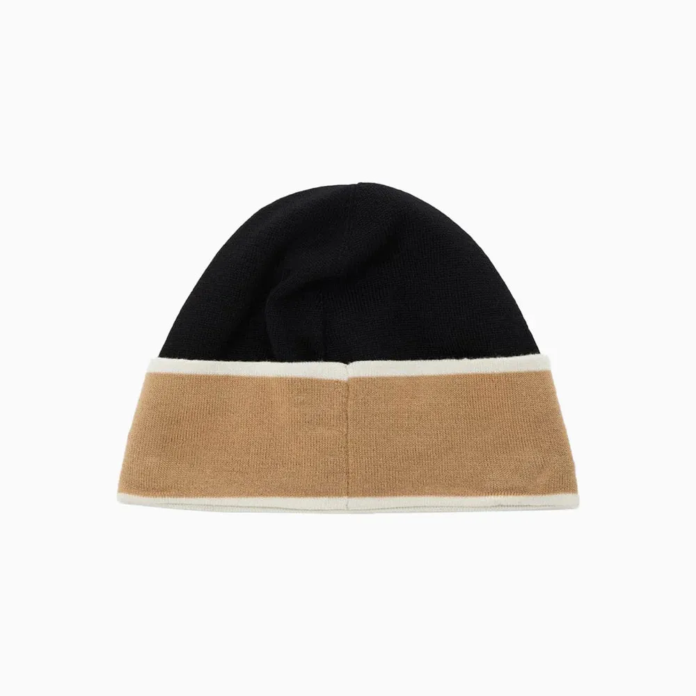 Knitted Iceberg Logo Beanie (Black) - I23304170109000