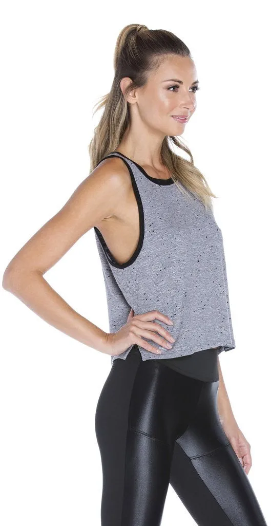 Koral - Crescent Crop Top Dove Grey