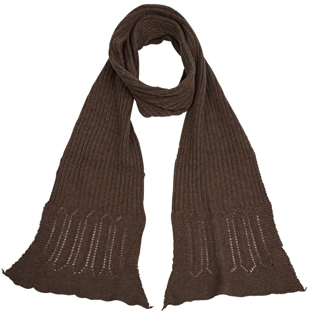 Lambswool Rib Neck Scarf - Mocha