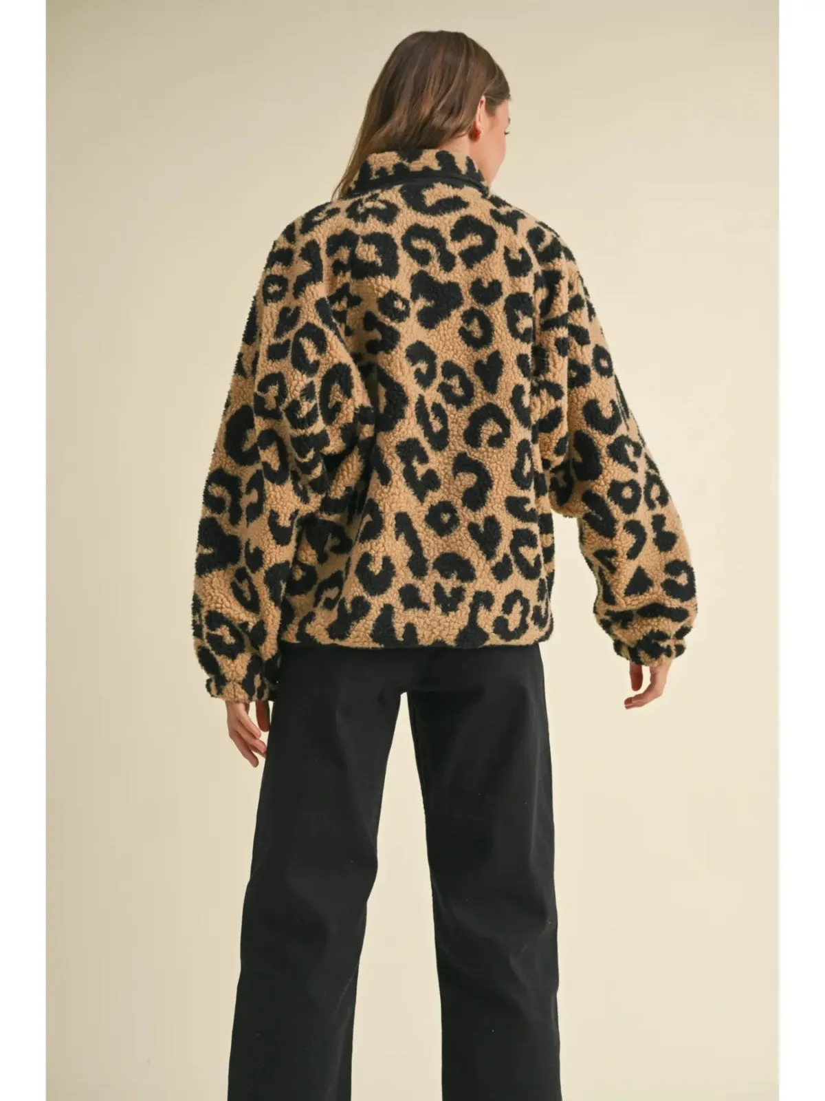 Leopard Sherpa Jacket