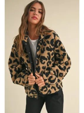 Leopard Sherpa Jacket