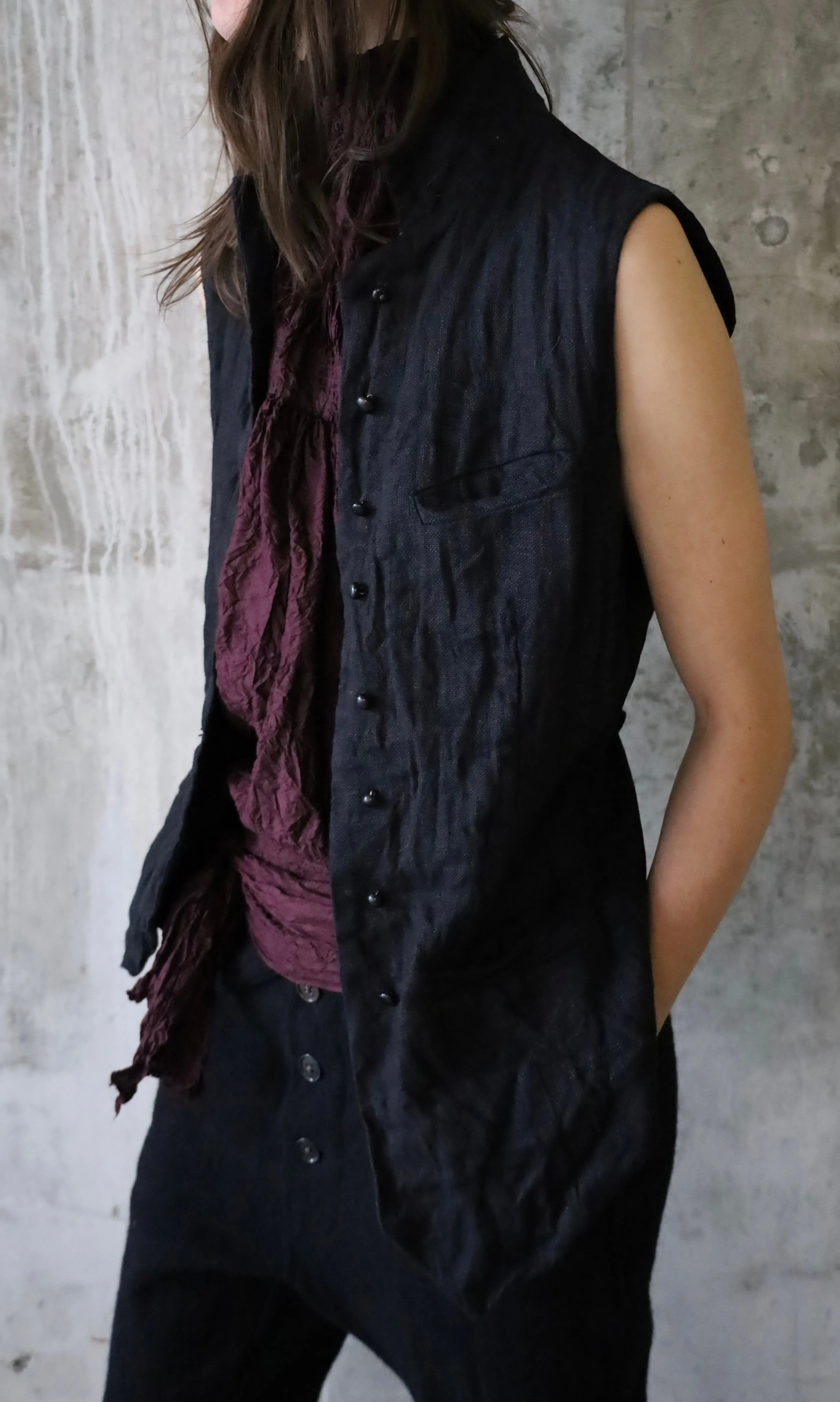 LINEN CANVAS VEST