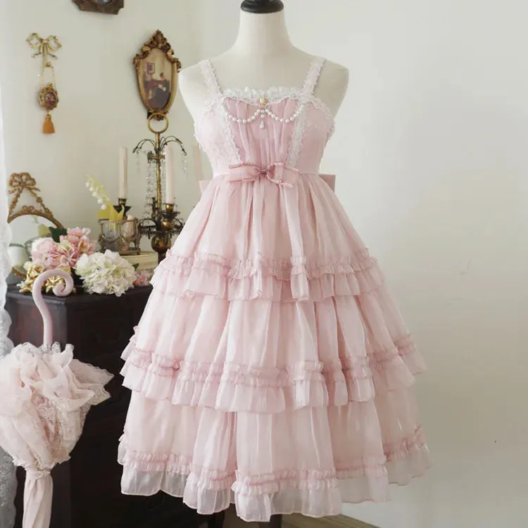 Love Organza ~ Sweet Lolita JSK Dress Tiered Party Dress