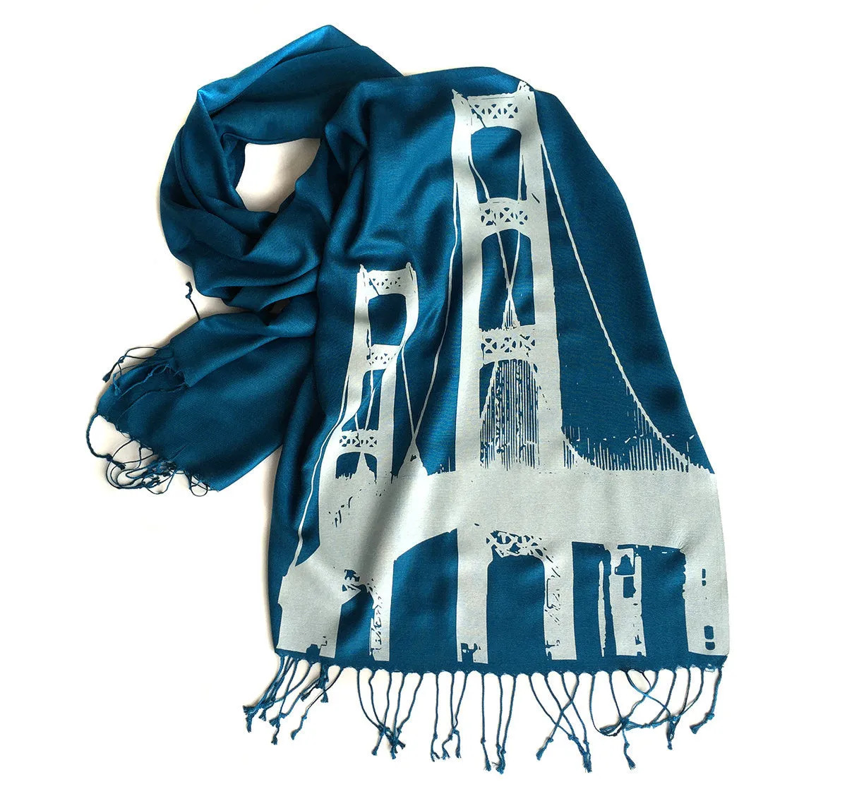 Mackinac Bridge Scarf, Bamboo Pashmina