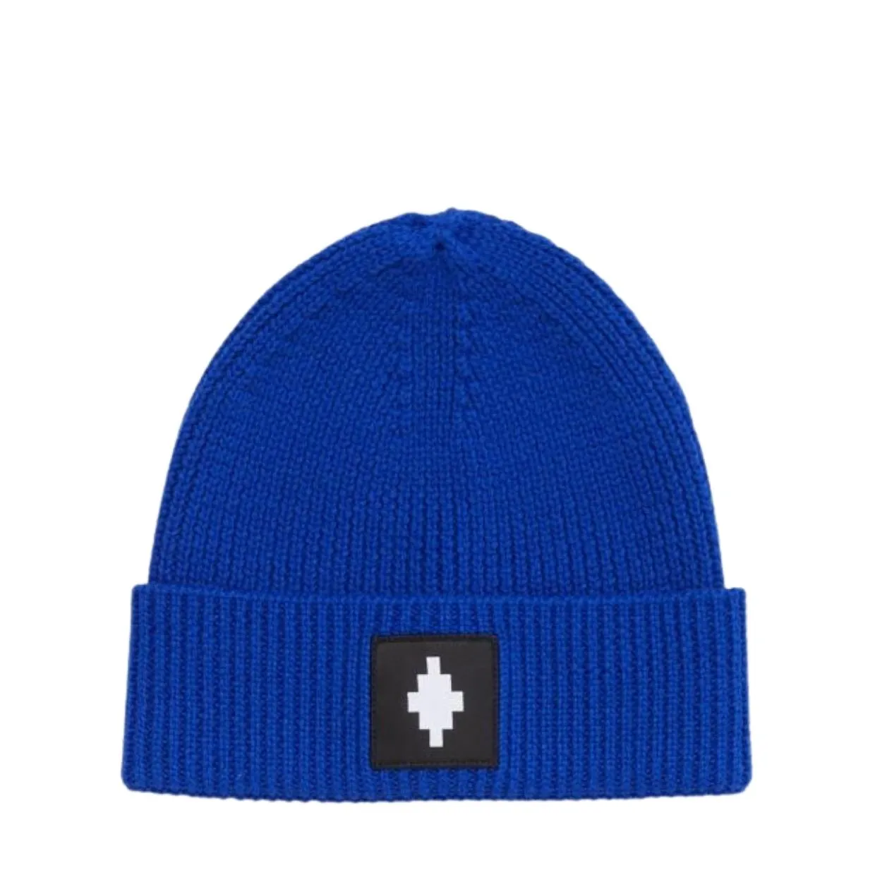 Marcelo Burlon Cross Logo Patch Blue Beanie