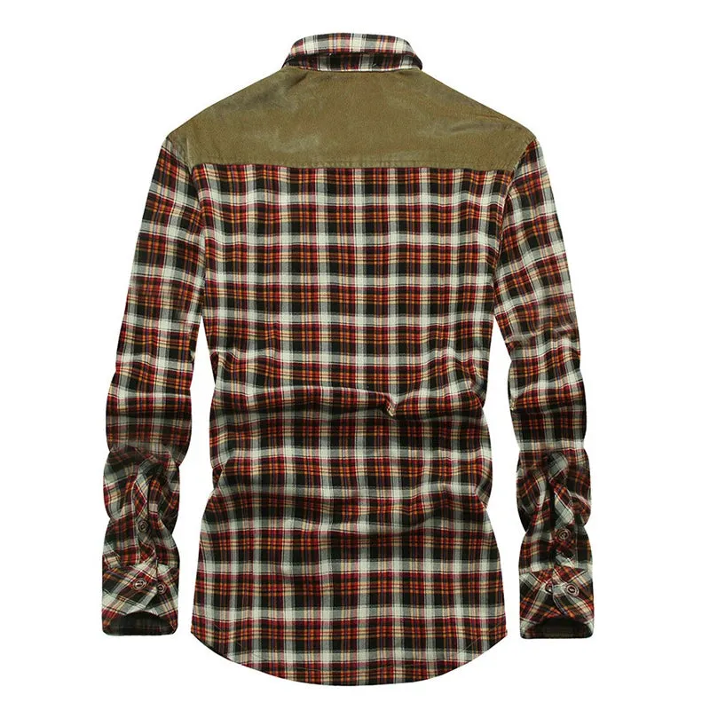 Men's Fleece Lined Flannel Shirt Jacket with Classic Plaid Design