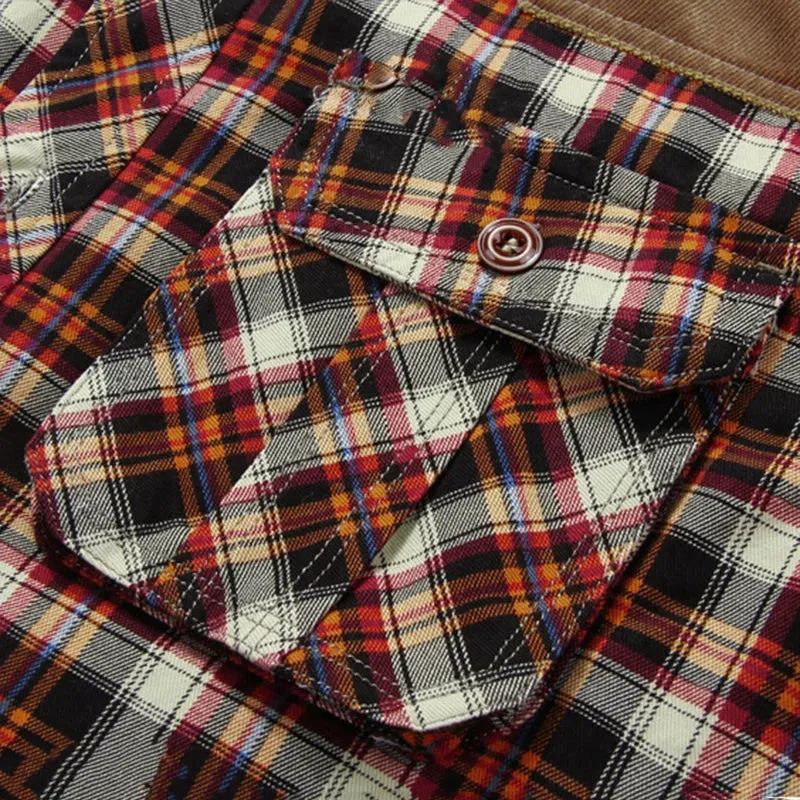 Men's Fleece Lined Flannel Shirt Jacket with Classic Plaid Design