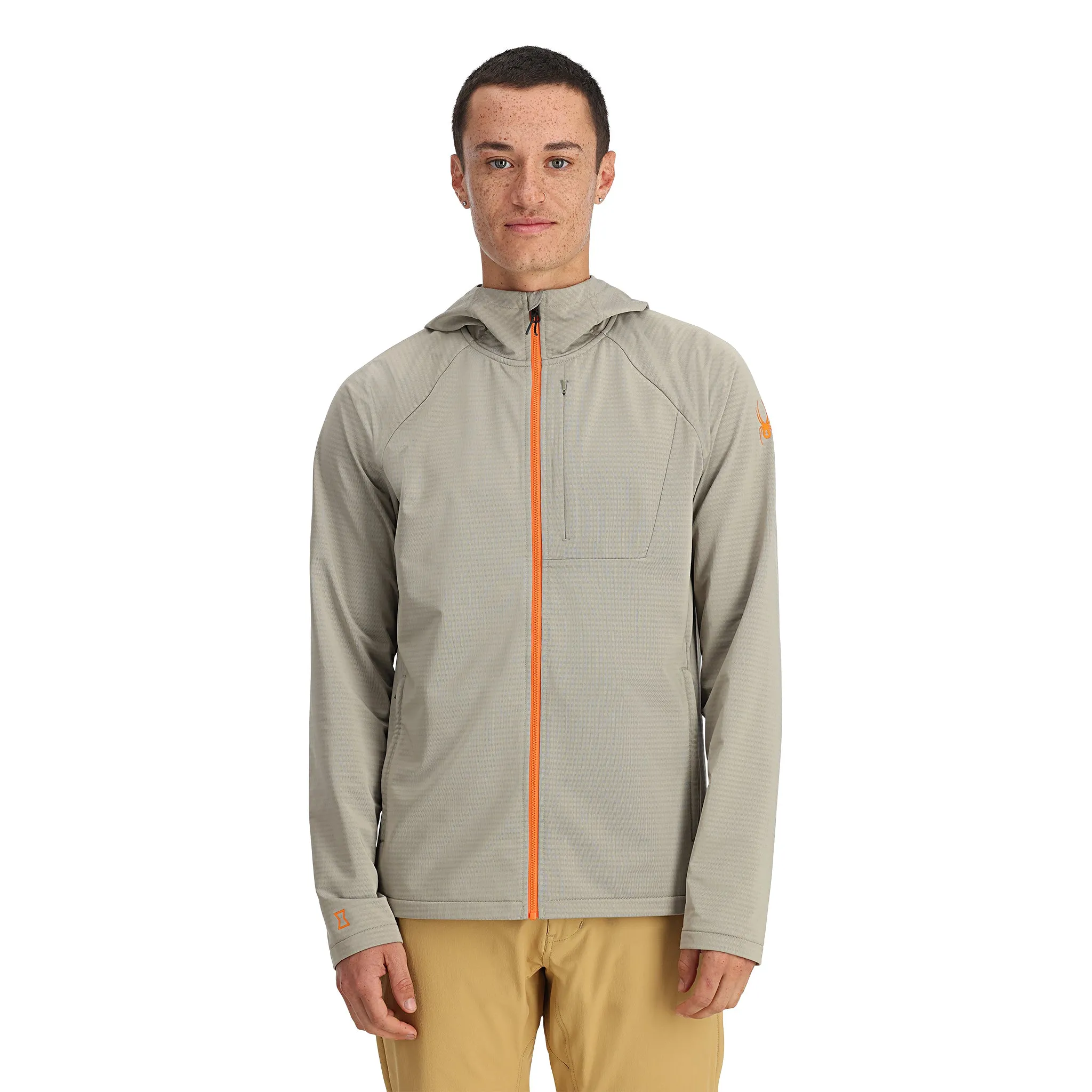 Mens Gridweb Hoodie - Concrete