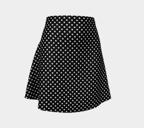 Micro Polka Dot Flare Skirt