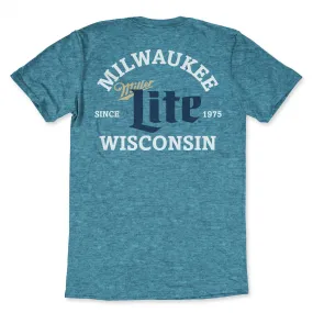 Miller Lite Milwaukee Wisconsin Blue T-Shirt