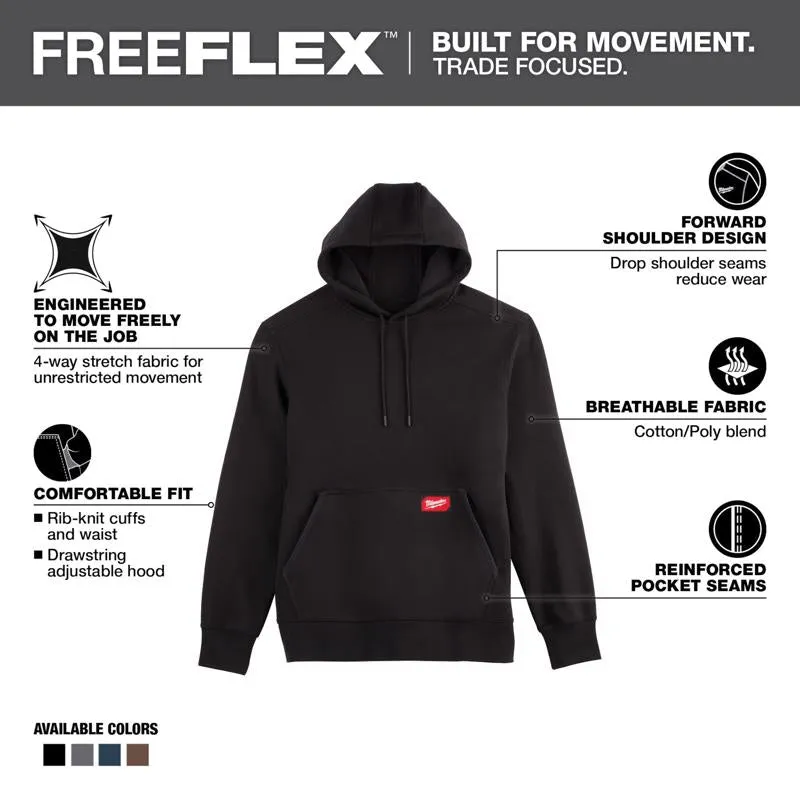 Milwaukee XL Banded Sleeve Men's Hooded Hoodie Black