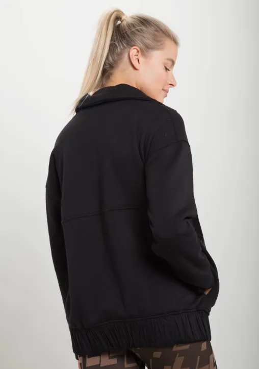 Mono B 3/4 Zip-Up Pullover With Fleece Lining