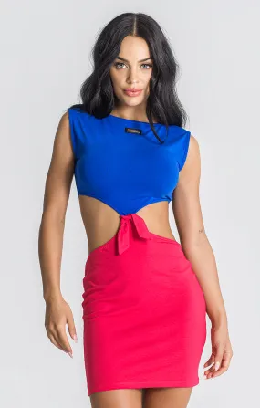 Multicolor Palms Block Dress