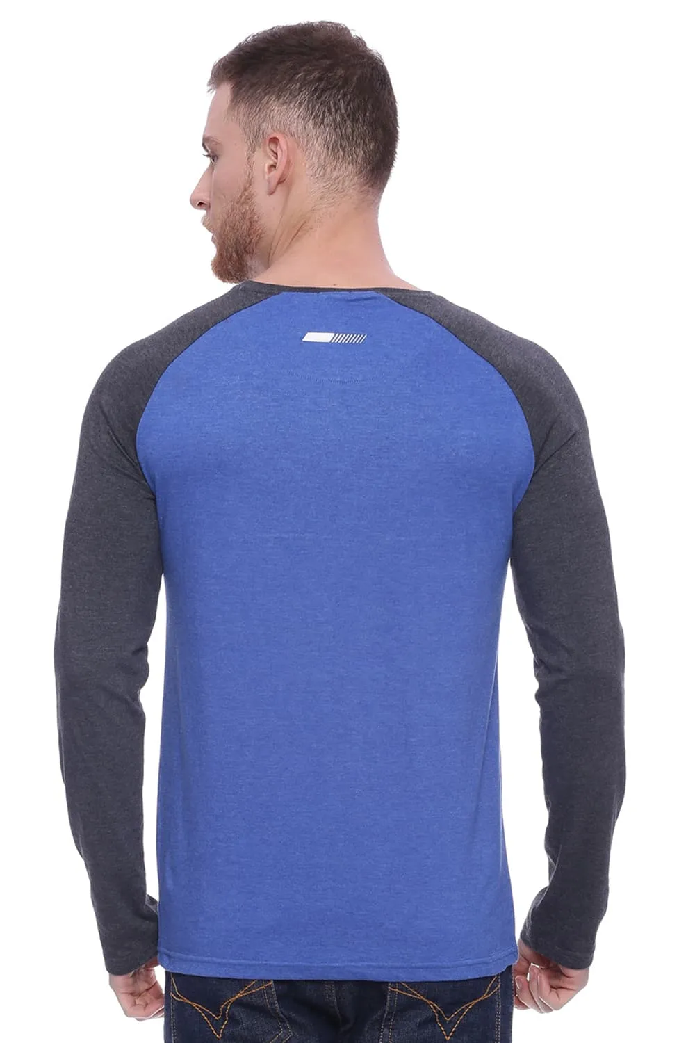 Muscle Fit Melange Henley T Shirt