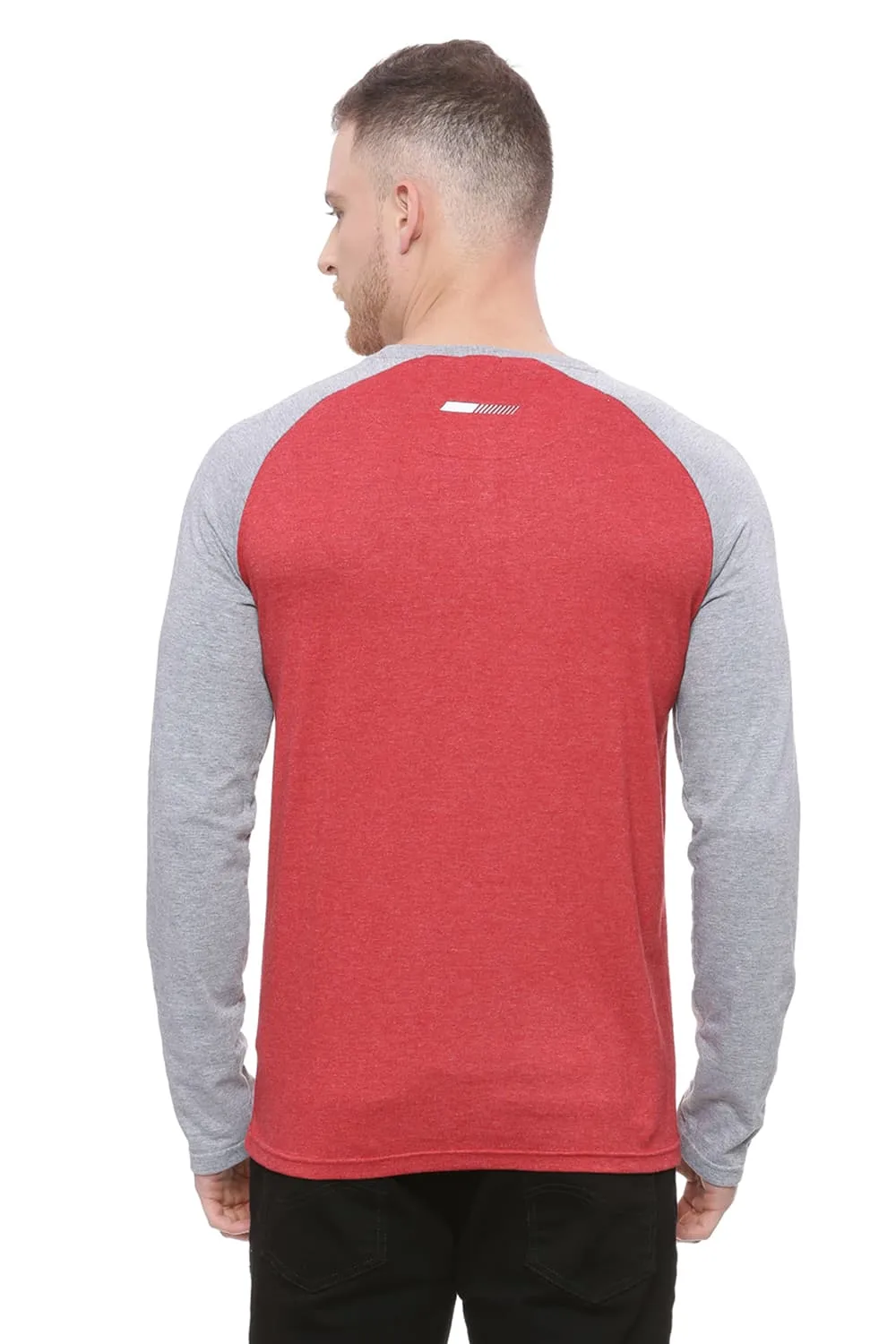 Muscle Fit Melange Henley T Shirt