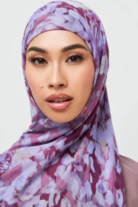 MY063  Hijab - Lavender Bloom  hijab  hijab/tudung  printed scarf  printed sacrf  printed hijab