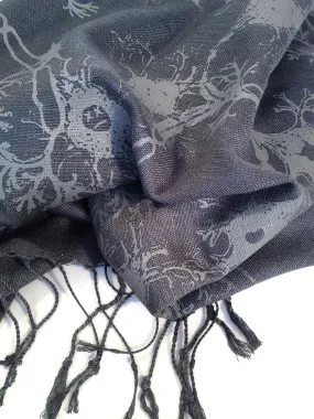 Neuron Scarf. Axon & Dendrite linen-weave pashmina.