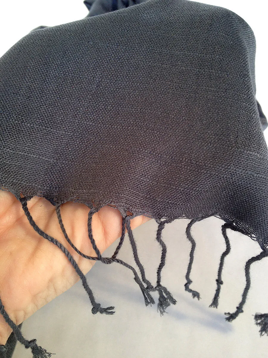 Neuron Scarf. Axon & Dendrite linen-weave pashmina.