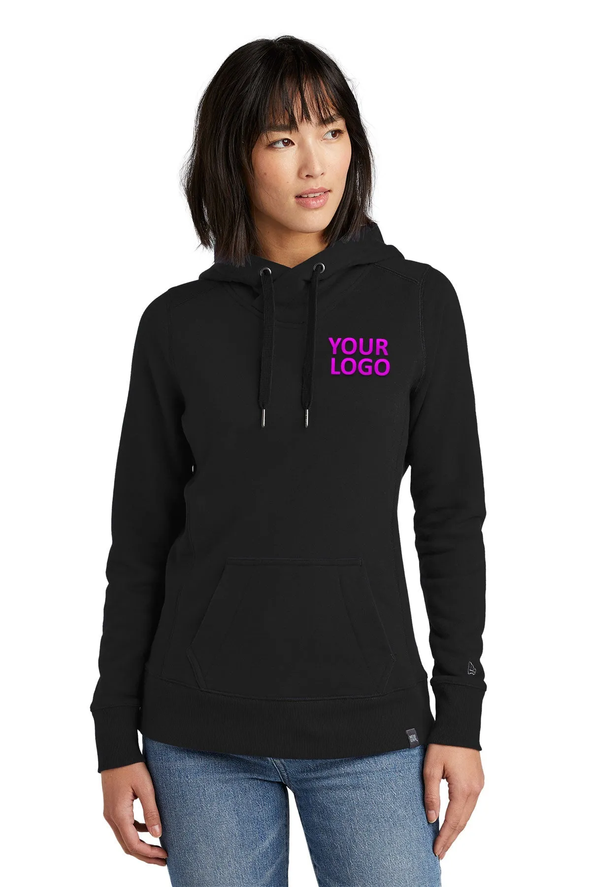 New Era Ladies French Terry Custom Hoodies, Black