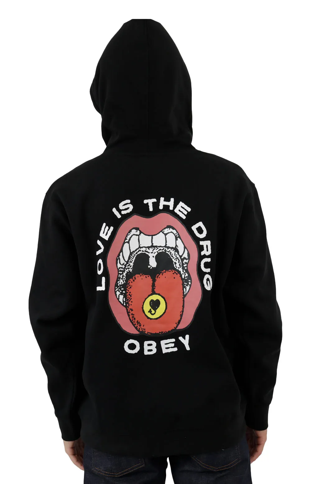 Obey Love Is The Drug Hoodie - Black