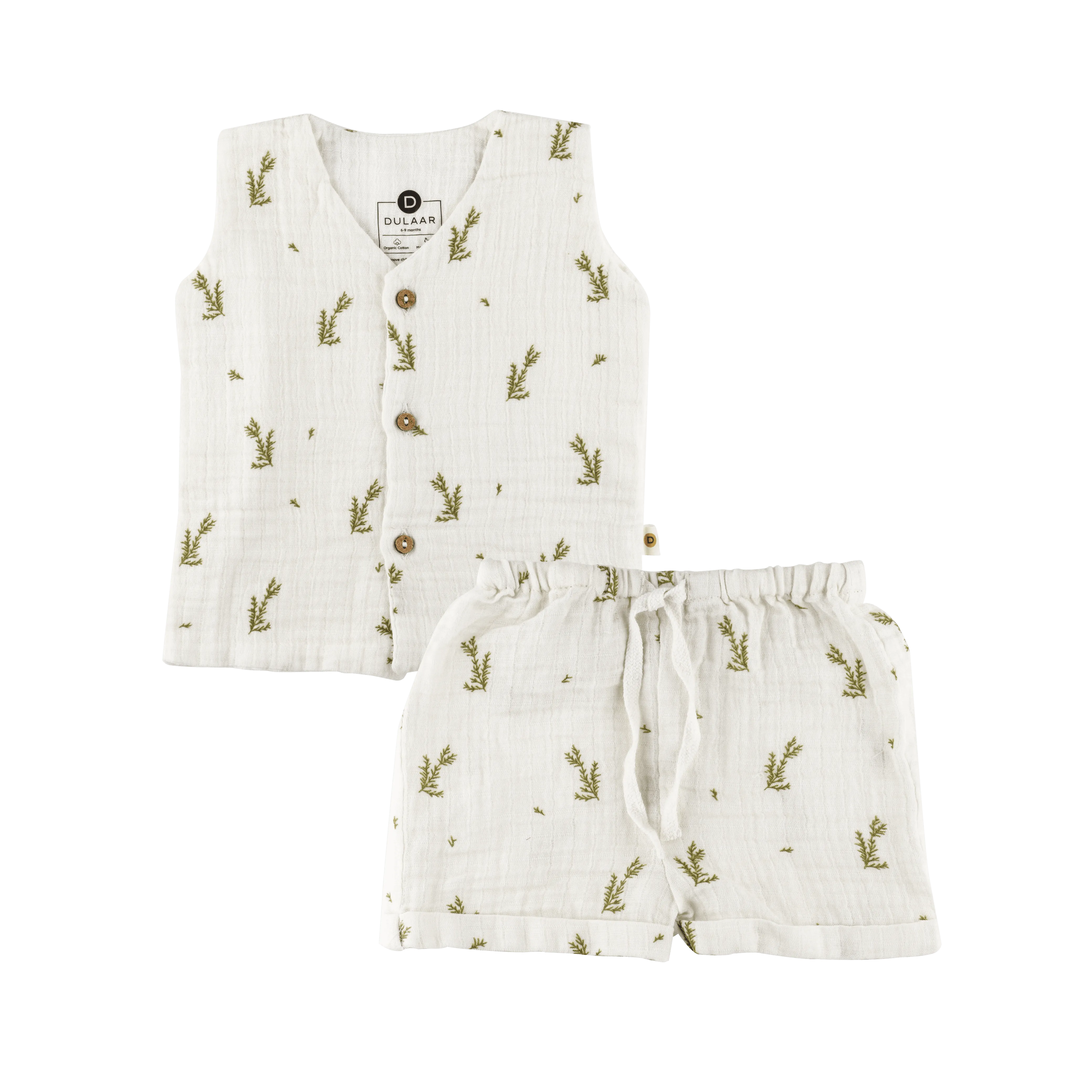 Organic Muslin Vest & Shorts Set | Squad Goals