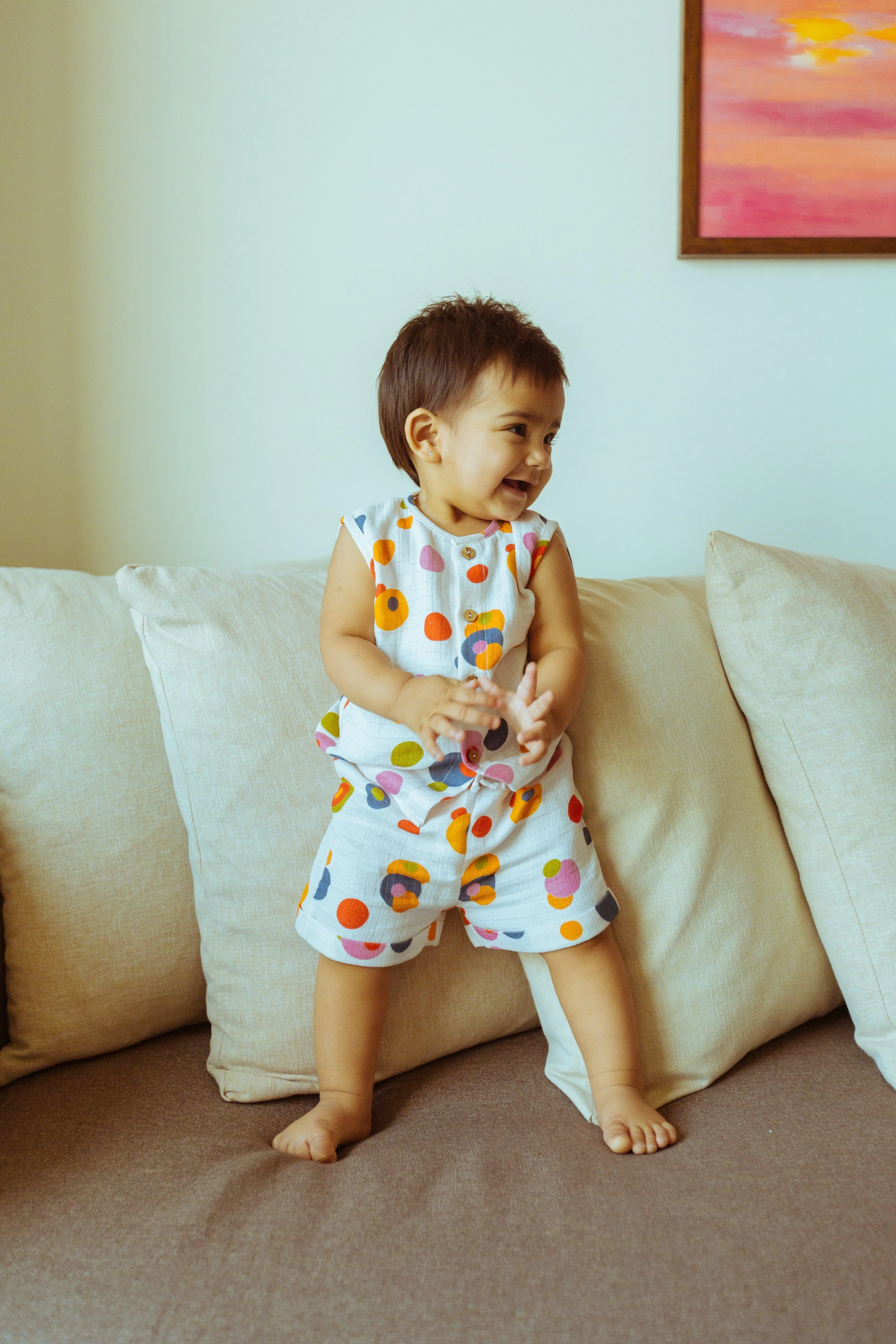 Organic Muslin Vest & Shorts Set | Squad Goals