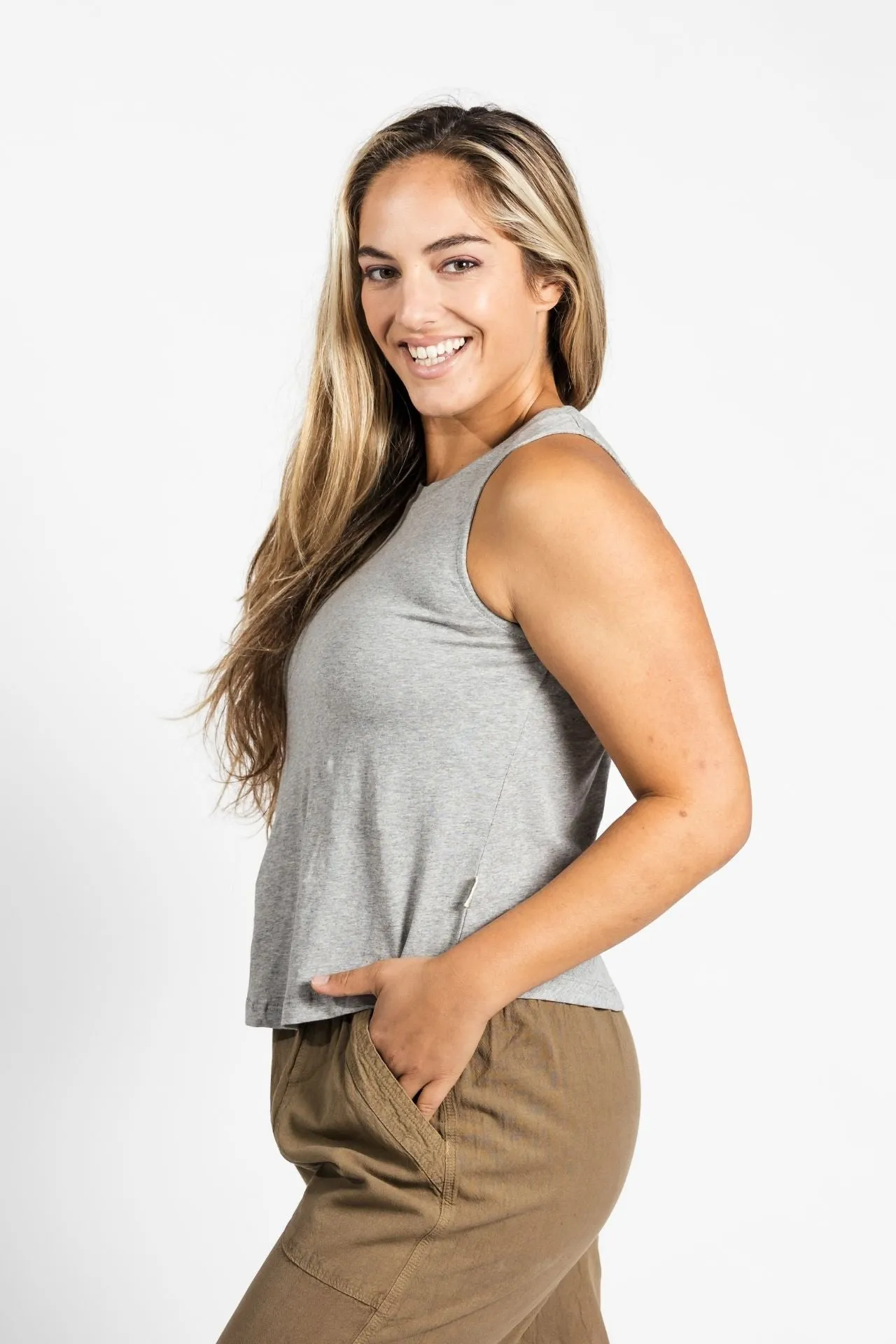 Organic Tank Top - Light Grey