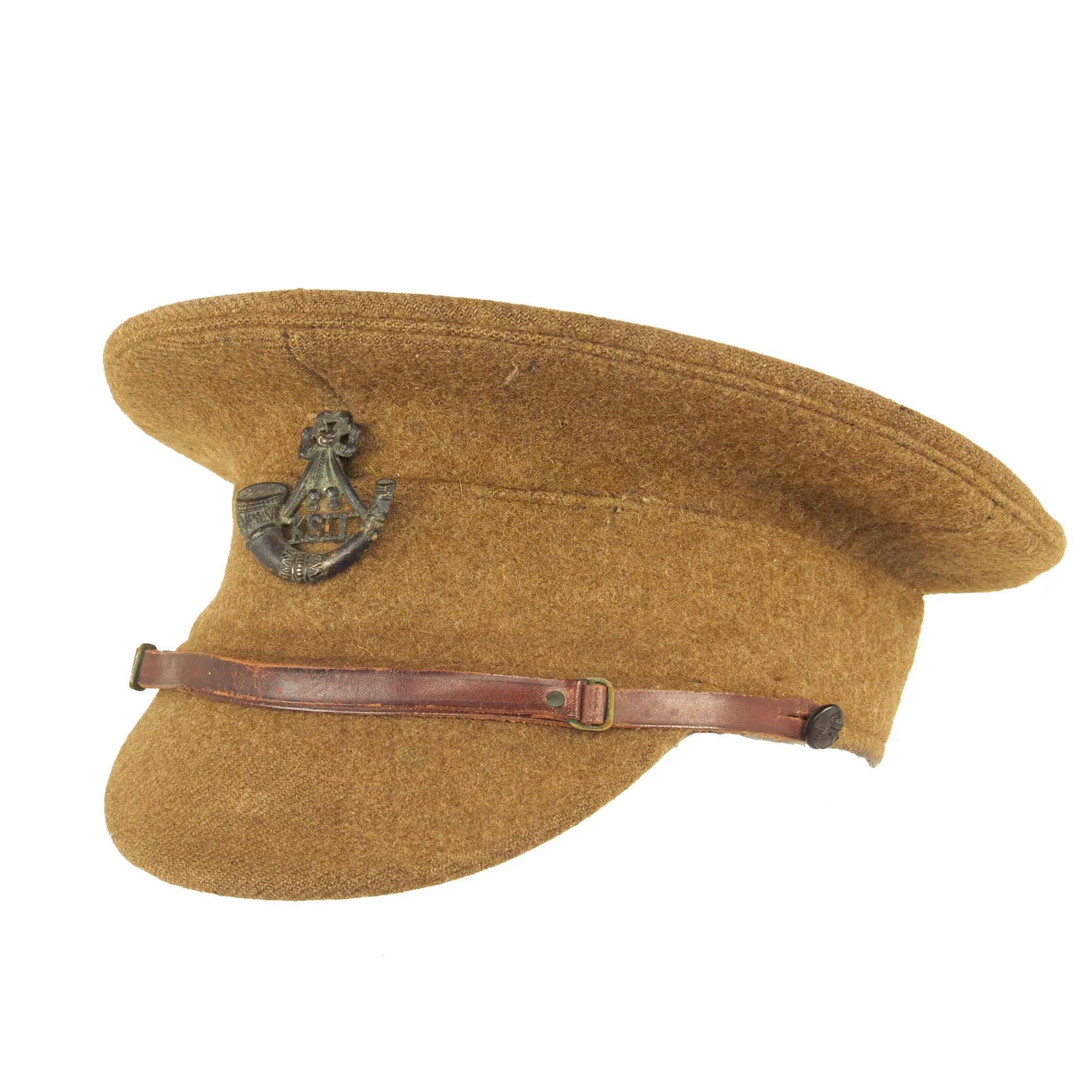 Original British WWI King's Shropshire Light Infantry Enlisted Wool Trench Cap