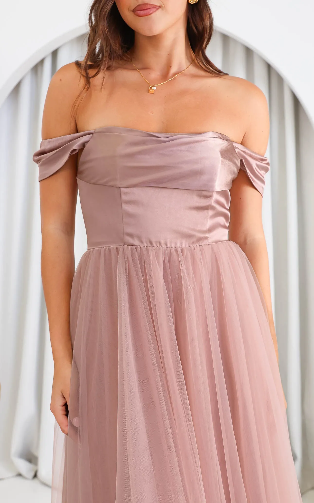 Parilio Maxi Dress - Dusty Mauve