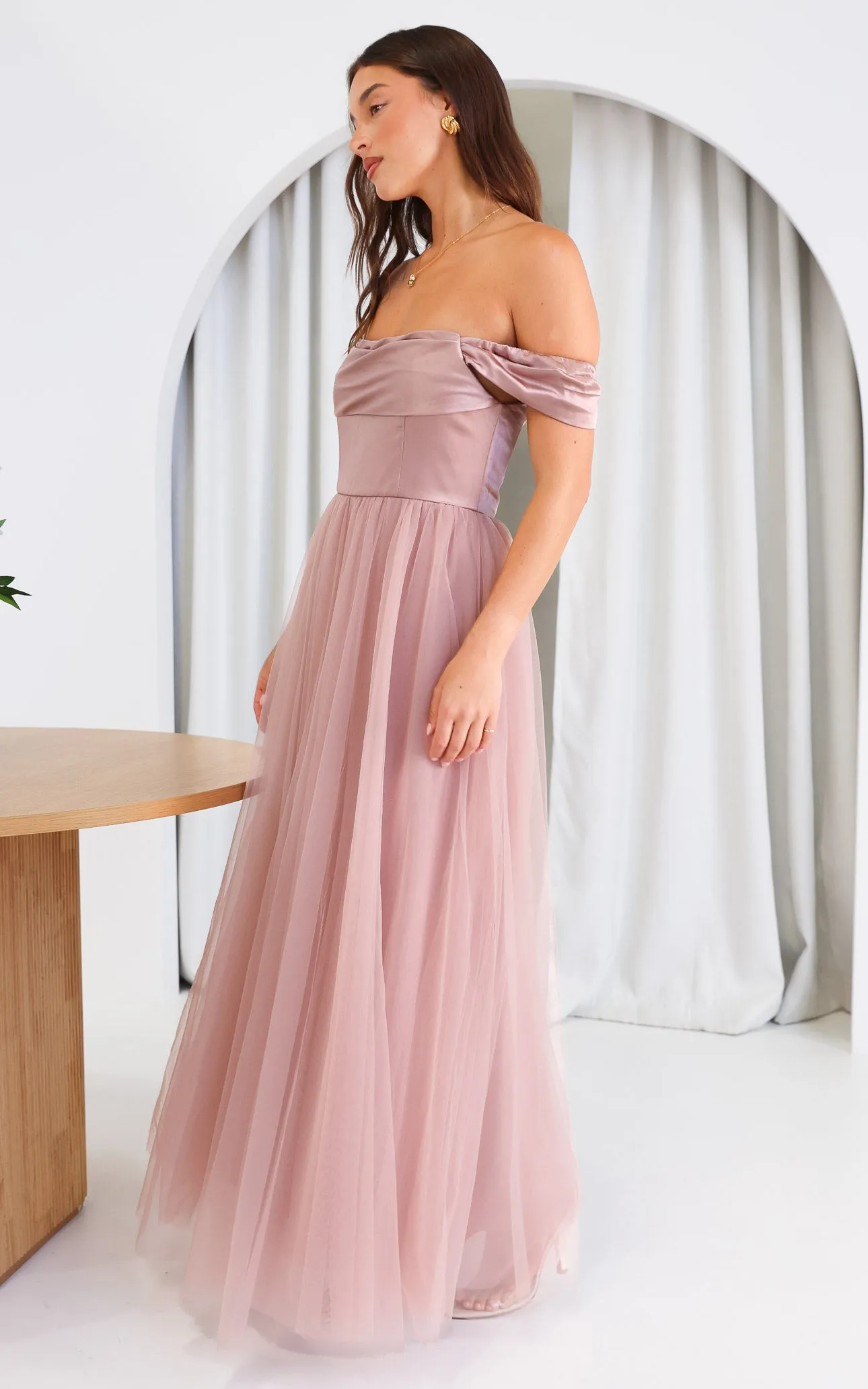 Parilio Maxi Dress - Dusty Mauve