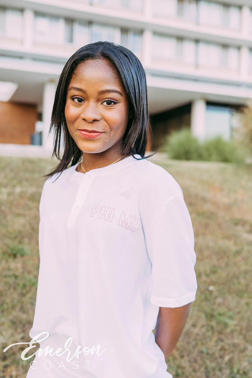 Phi Mu PR Simple Henley Tee