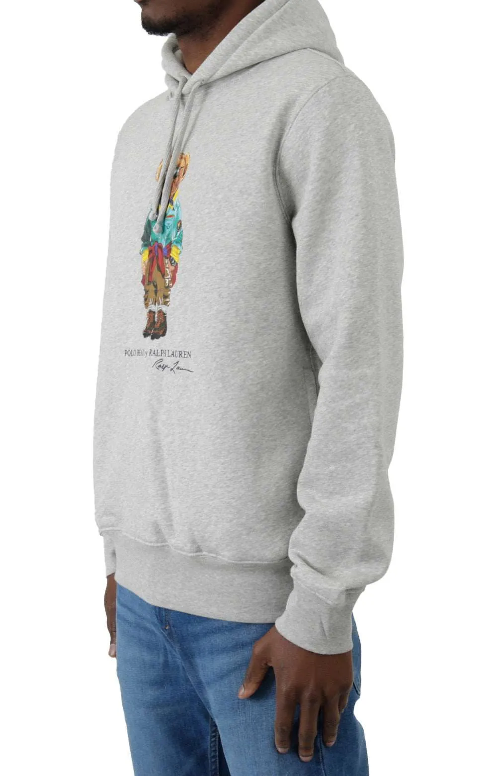 Polo Ralph Lauren Fleece Pullover Hoodie with Expedition Polo Bear - Andover Heather