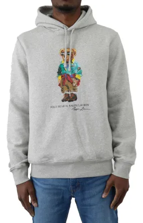 Polo Ralph Lauren Fleece Pullover Hoodie with Expedition Polo Bear - Andover Heather