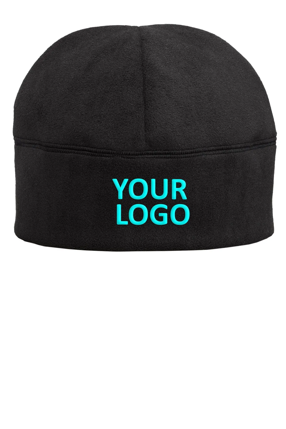 Port Authority Fleece Branded Beanies, Black