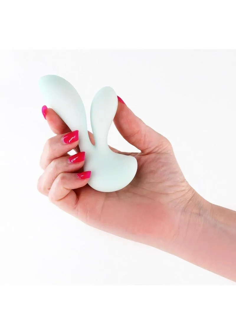 Pure Luna Rechargeable Silicone Rabbit Vibrator - Teal