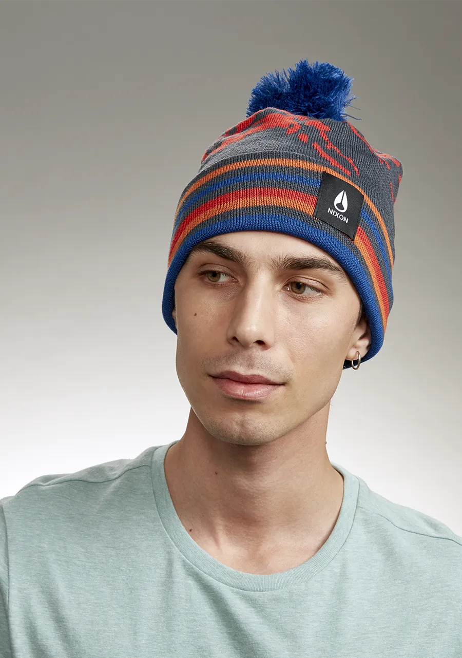 Ridge Pom Beanie - Navy / Multi