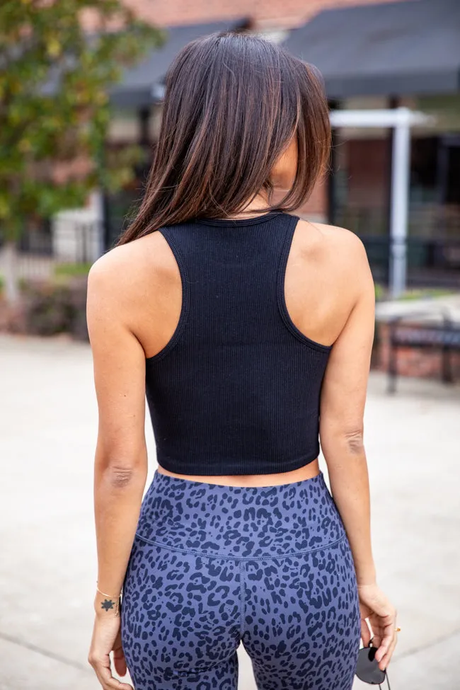 Rookie Move Black Seamless High Neck Tank FINAL SALE