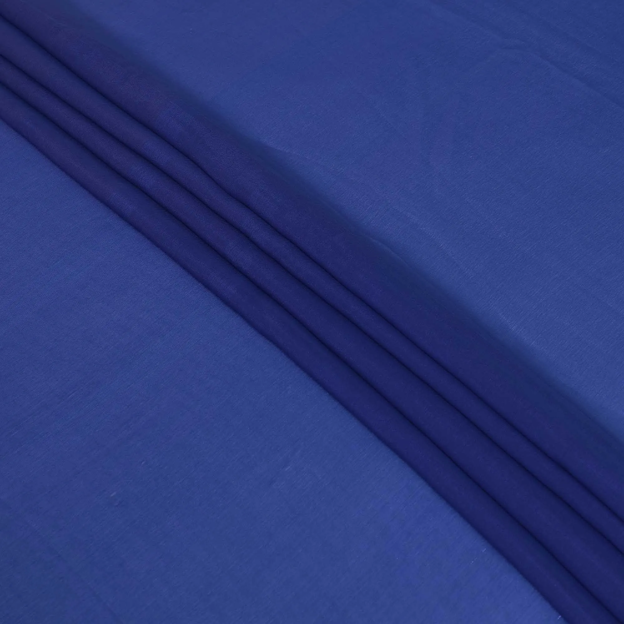 Royal blue synthetic chiffon fabric with same tone metallic lurex in plain design-D13299