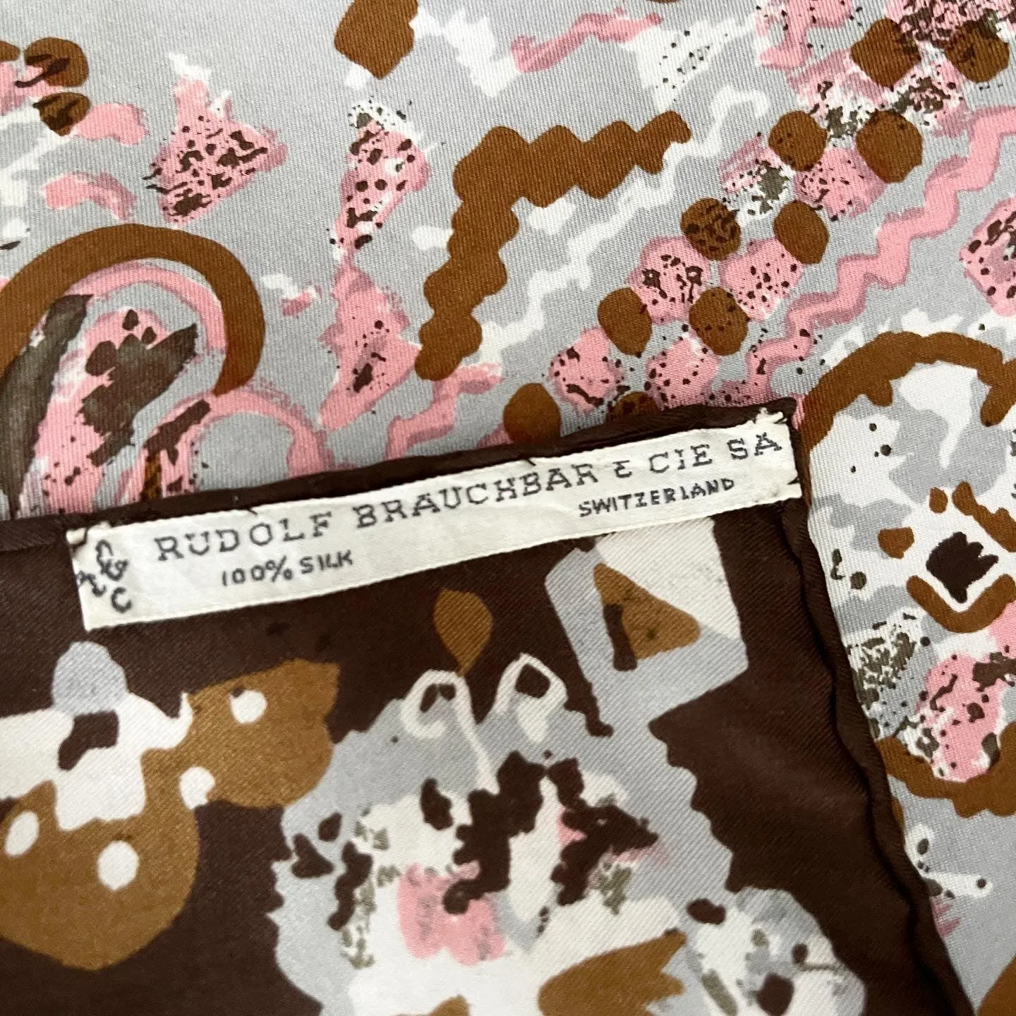 RUDOLF BRAUCHBAR & CIE SA Vintage silk scarf