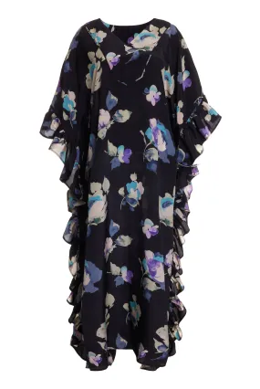 Ruffle Kaftan Silk