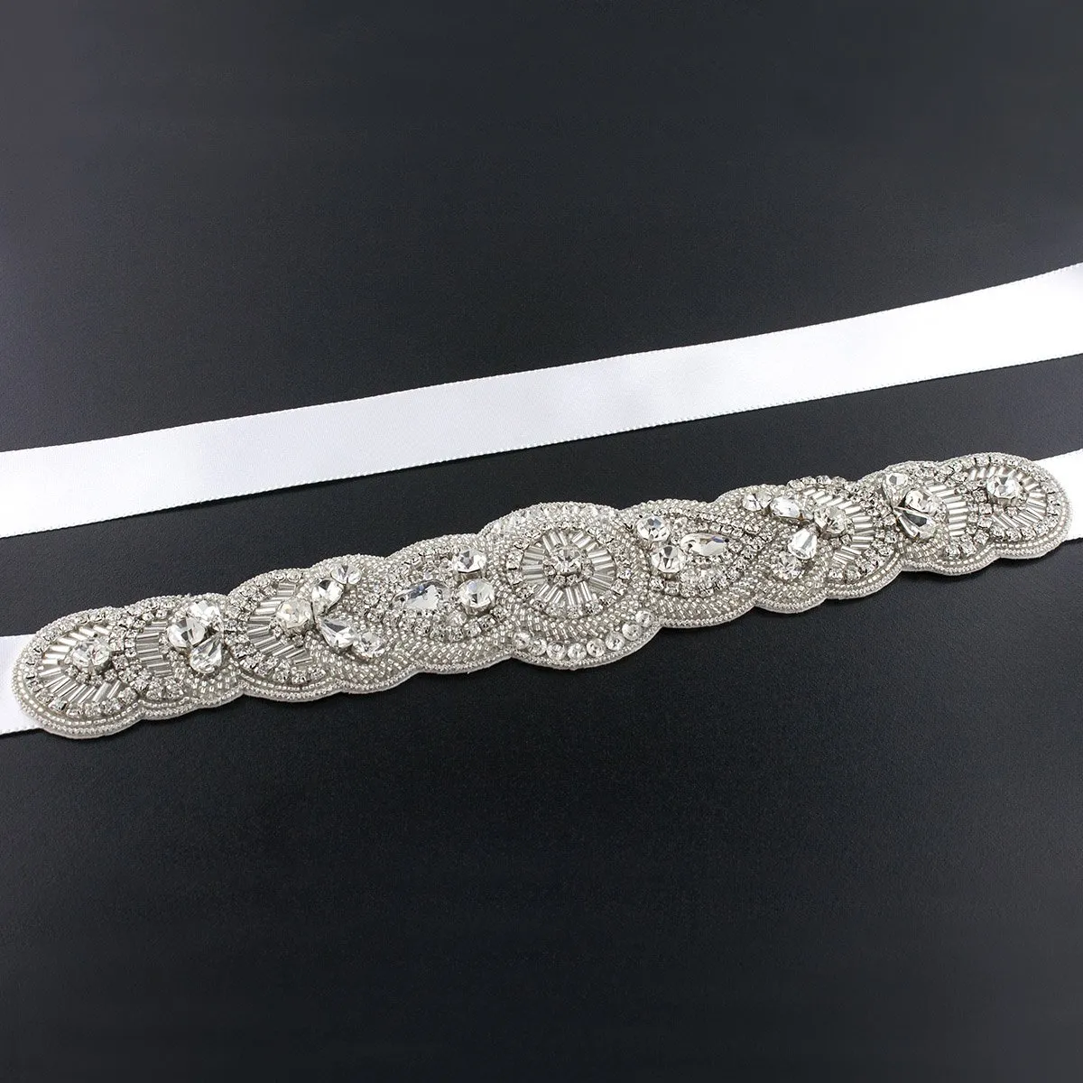 Scalloped Art Deco Bridal Sash