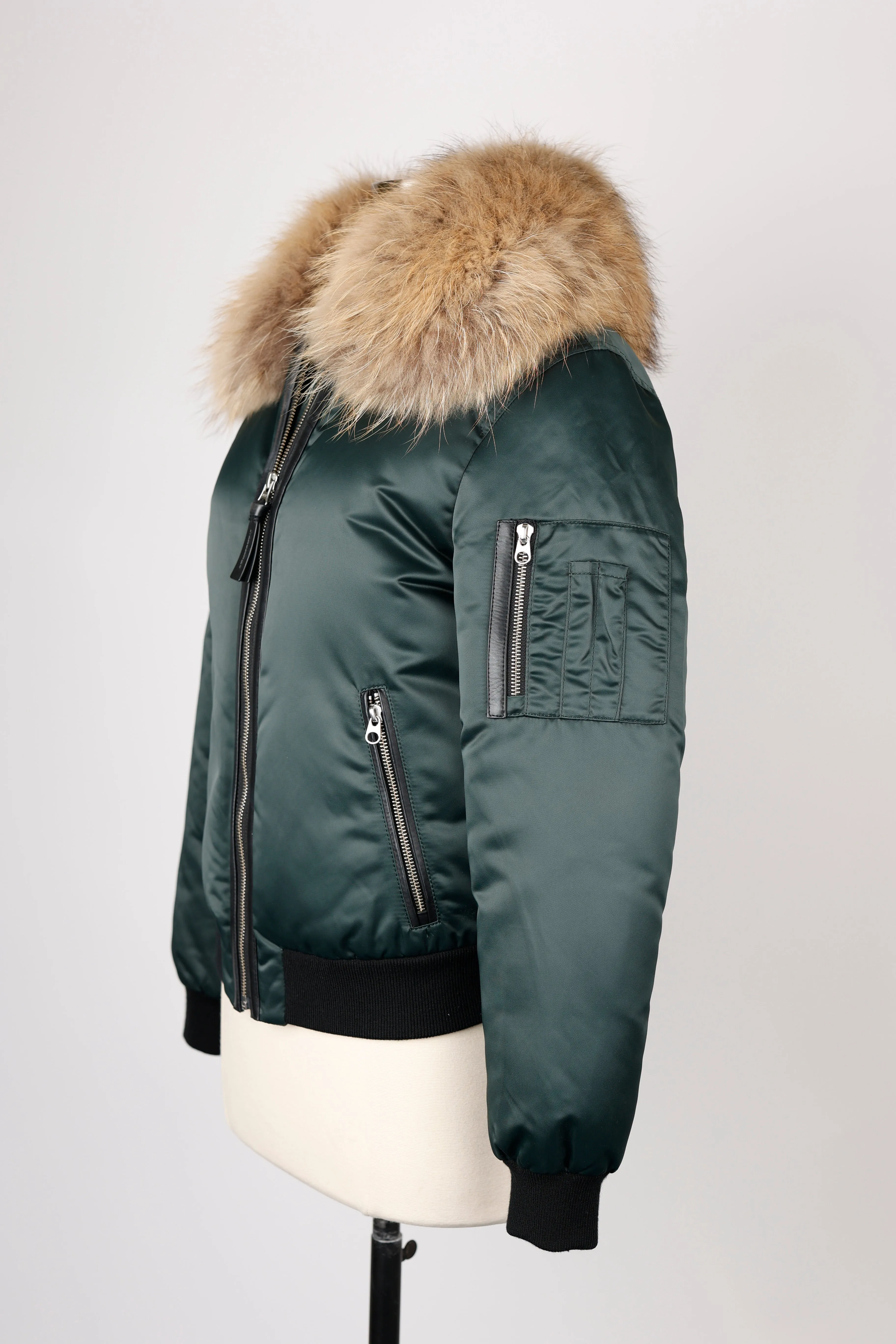 Short Fur Collar Puffer Jacket