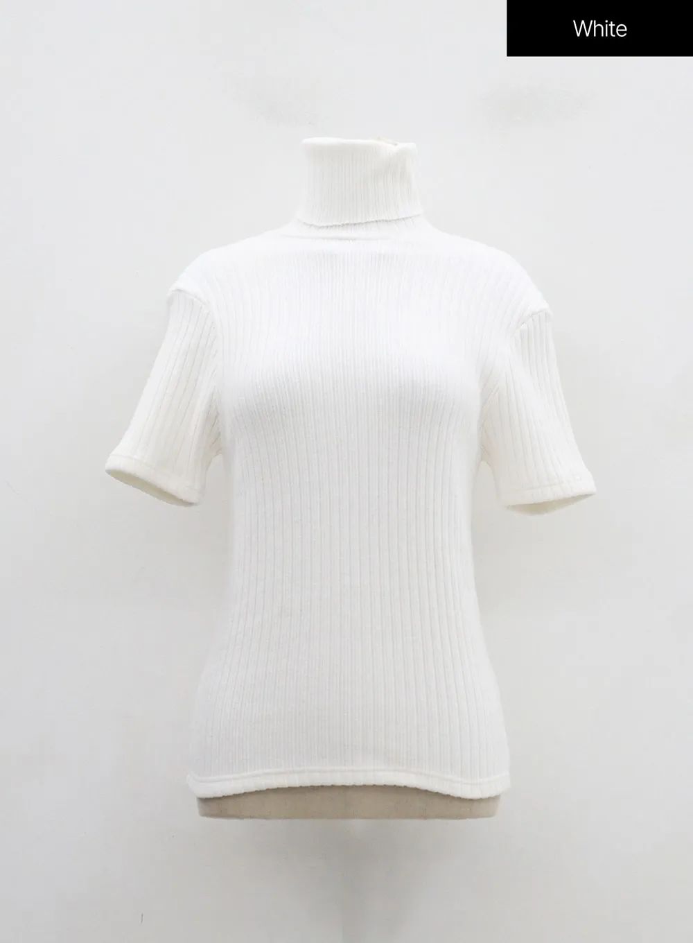 Short Sleeve Knit Turtleneck And Warmer Set OD13