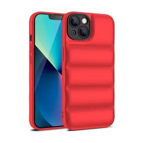 Soft Puffer Jacket Style Mobile Phone Case for iPhone X - Red