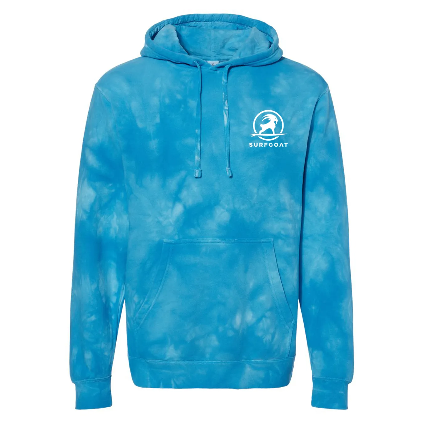 SURFGOAT "TIDE" LUXE Premium Pullover Hoodie - ADULT (Blue Tie Dye)