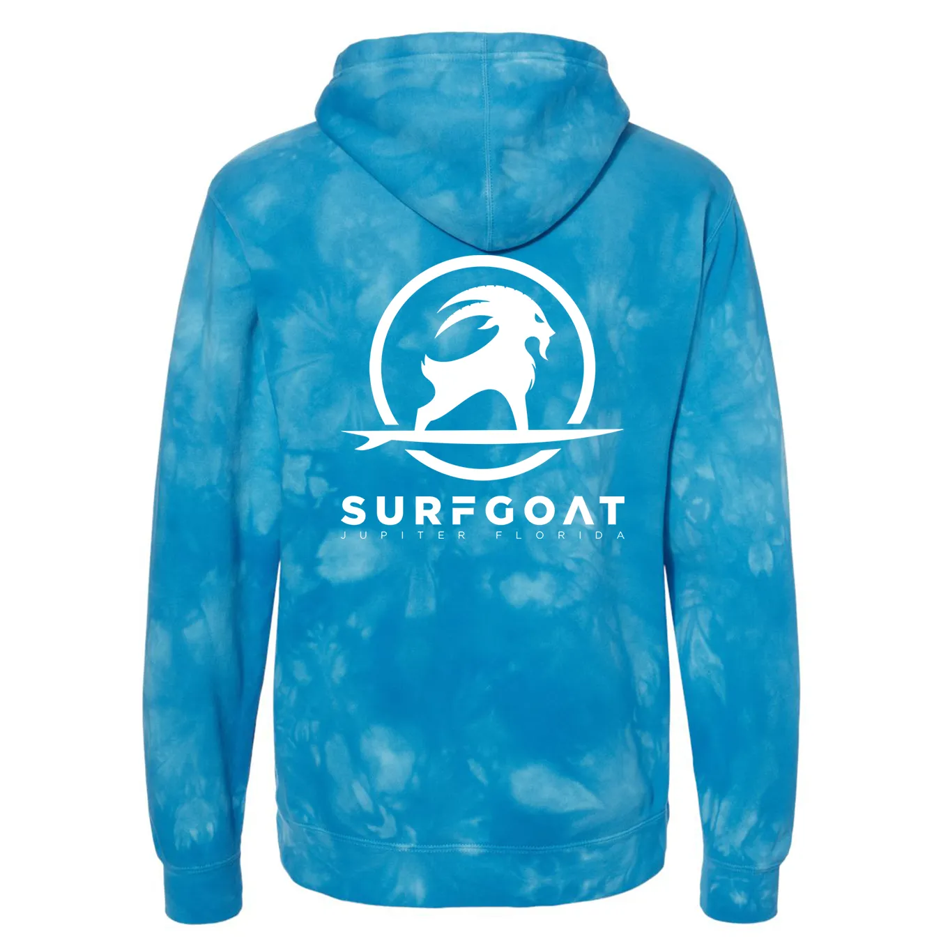 SURFGOAT "TIDE" LUXE Premium Pullover Hoodie - ADULT (Blue Tie Dye)