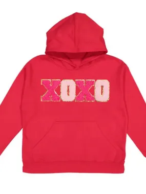 SWE XOXO Pullover Hoodie in Red