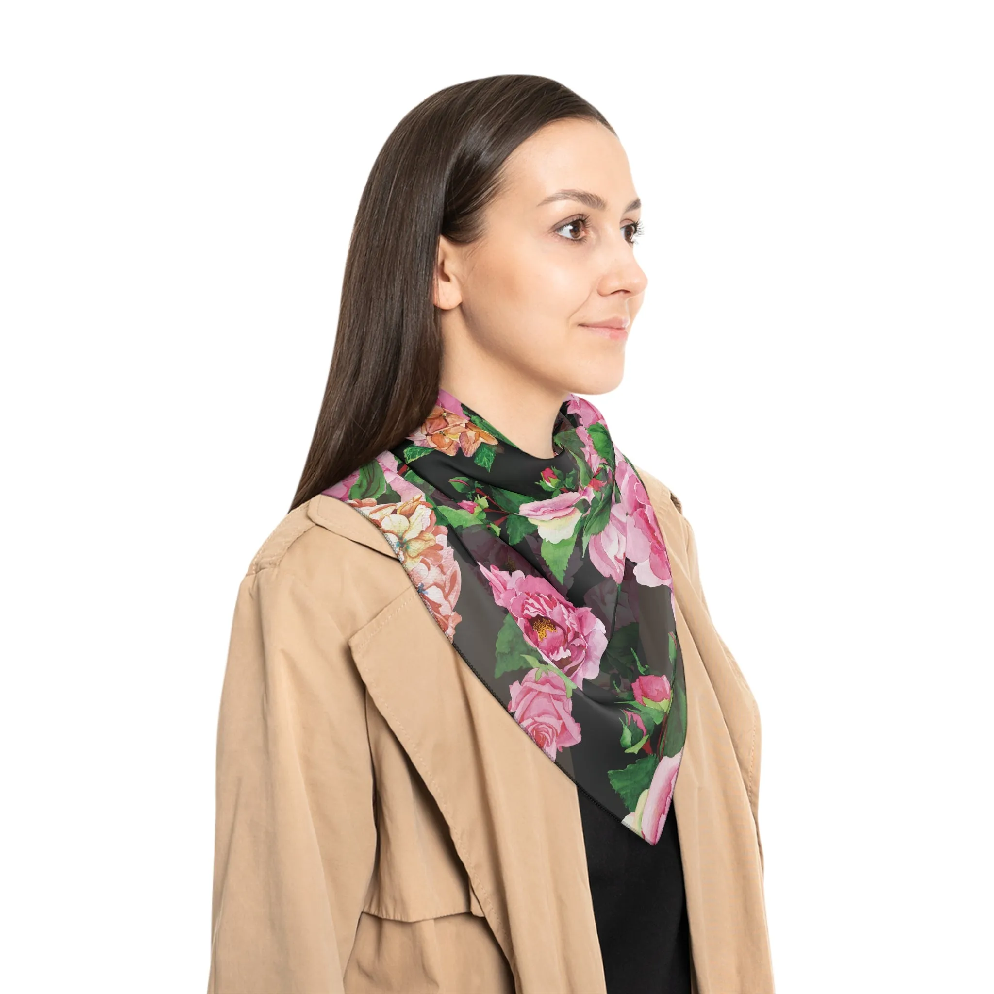 Sweet Wendie Floral Chiffon Scarf