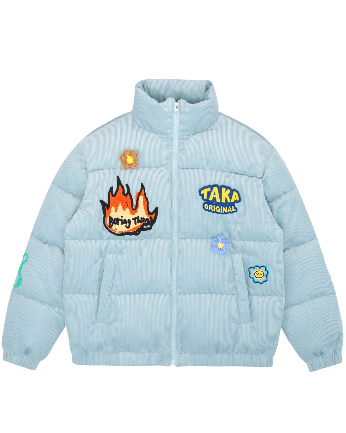 TAKA Original corduroy puffer jacket  blue