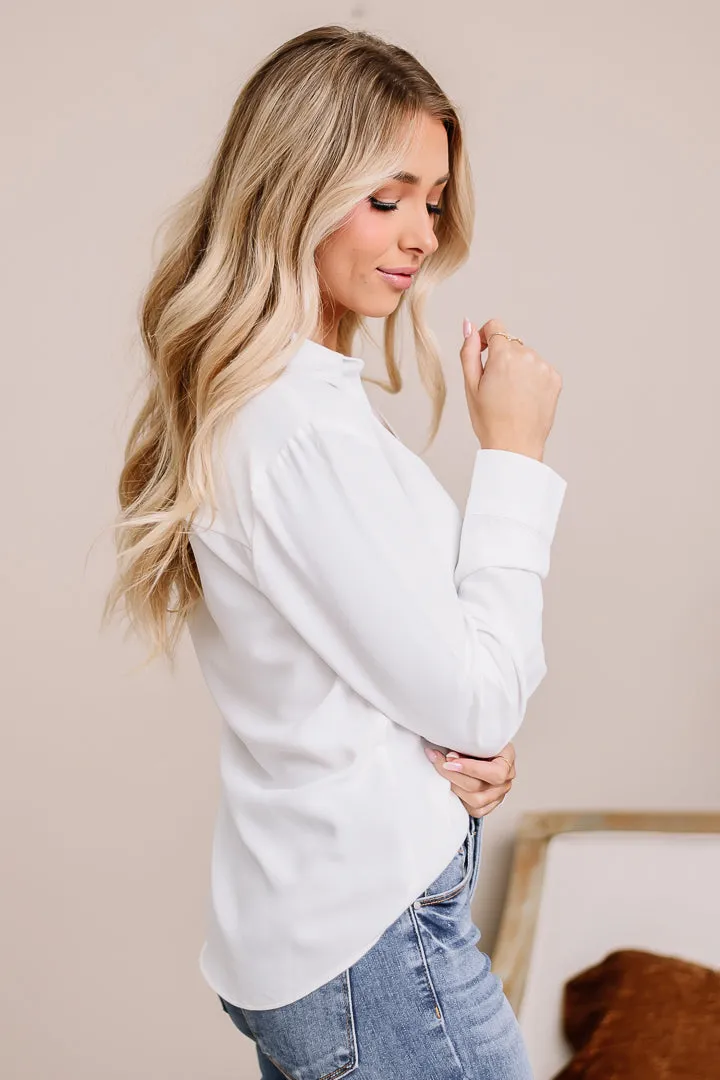 The End Game Button Up Top | Ivory